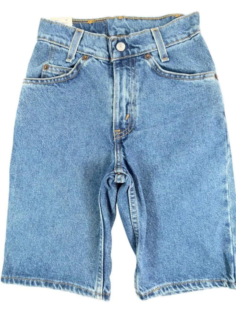 Levi's 550 Relaxed Fit Shorts Boys 10 Slim Blue Denim Vintage 90s New With Tags